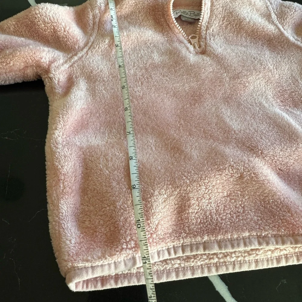 Ruffle Butts Pink Fleece Half-Zip‎